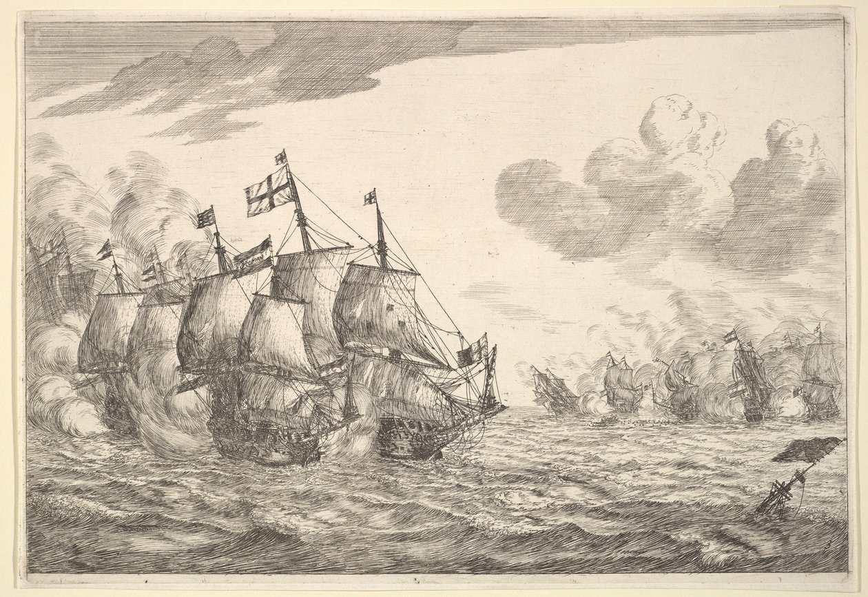 Batalha naval, século XVII. de Reinier Zeeman