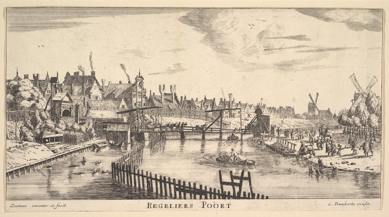 Regeliers Poort, meados do século XVII. de Reinier Zeeman