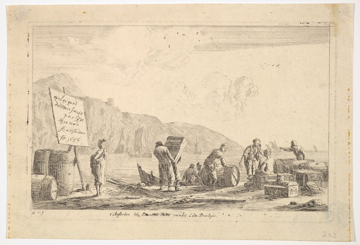 Cena portuária, século XVII. de Reinier Zeeman