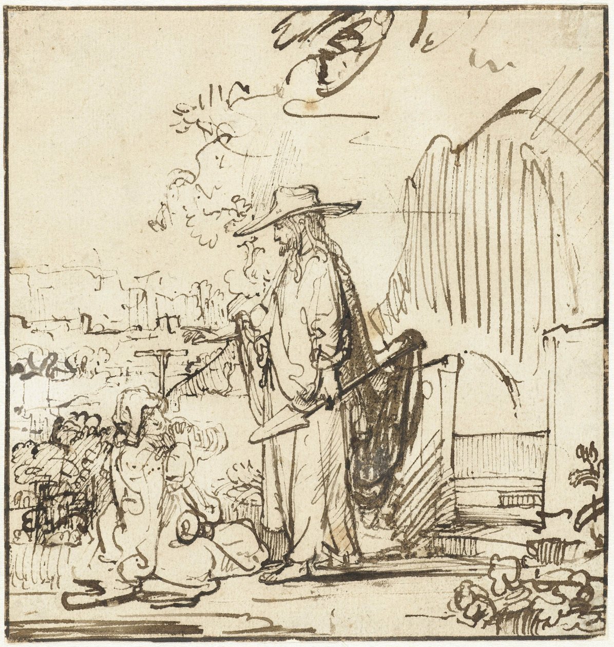 Cristo aparecendo a Maria Madalena como jardineiro de Rembrandt van Rijn