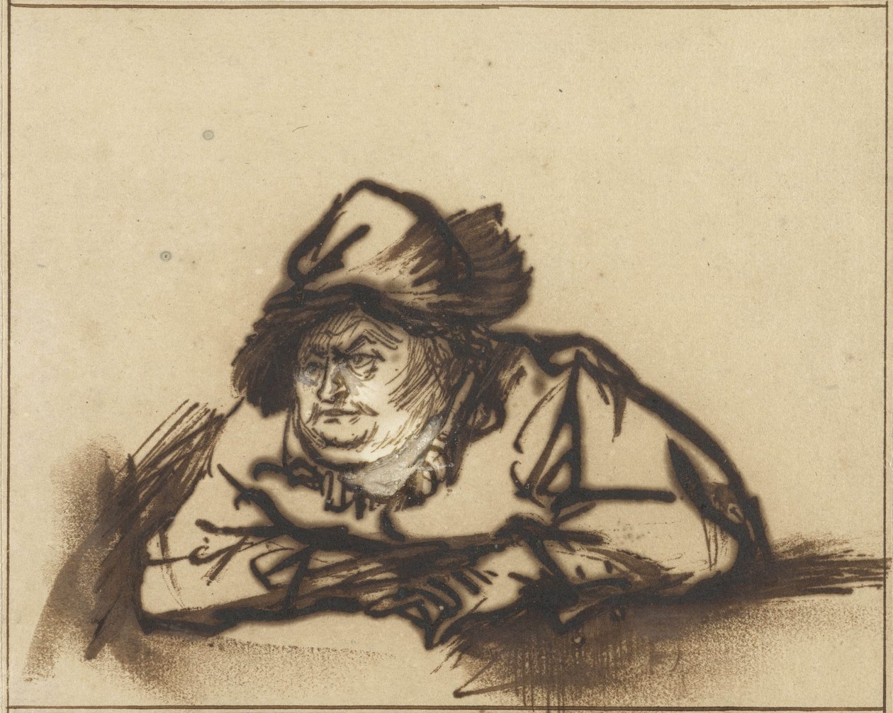 Retrato do ator Willem Bartholsz Ruyter, c.1638 de Rembrandt van Rijn