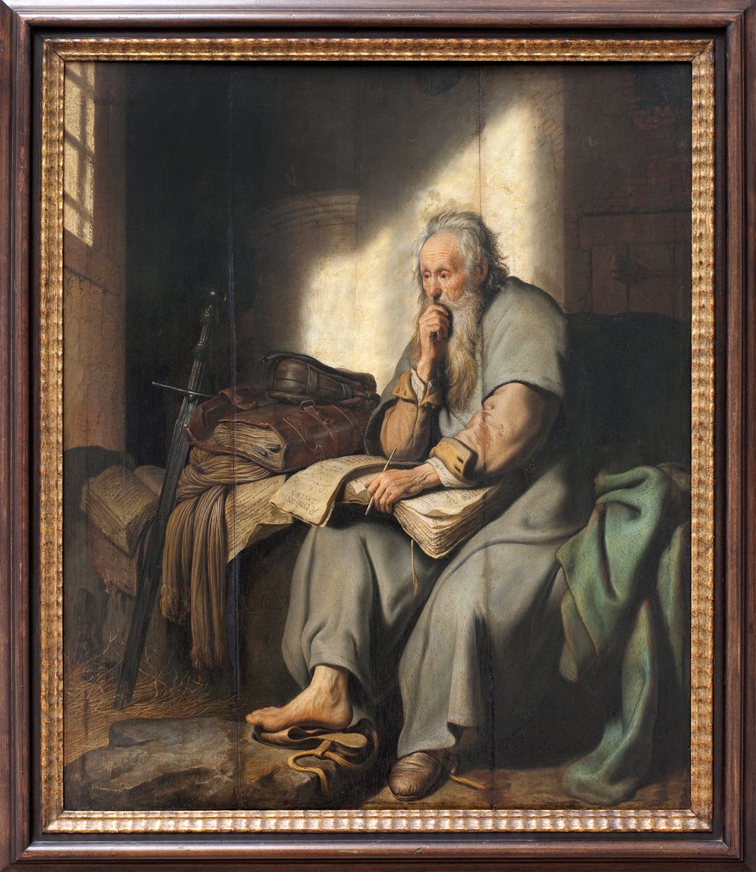 São Paulo na prisão, 1627 de Rembrandt van Rijn