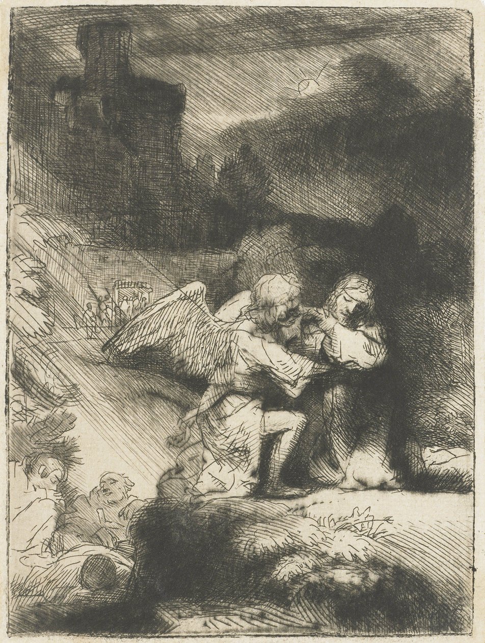 A agonia no jardim, 1655-59 de Rembrandt van Rijn