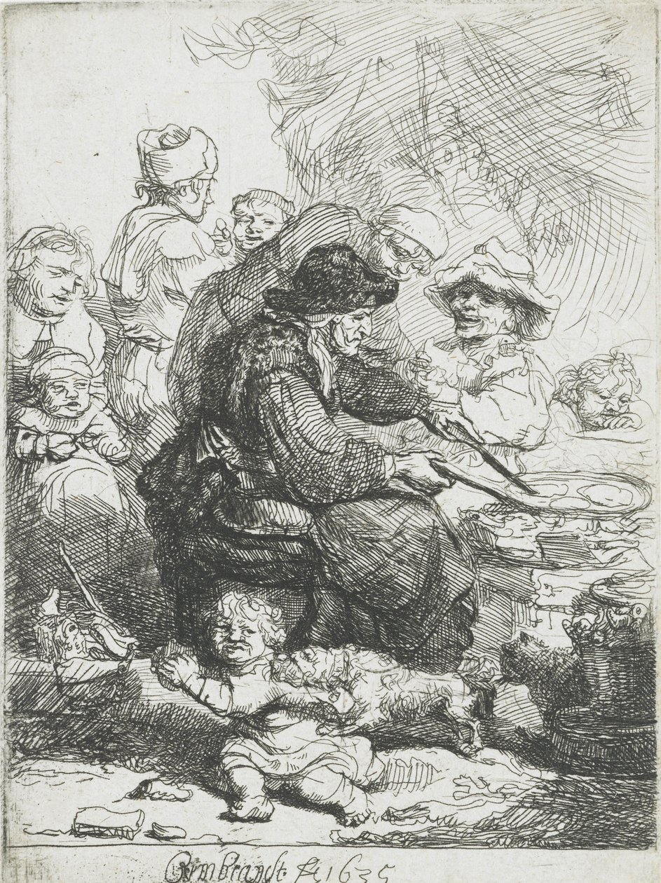 O fabricante de panquecas, 1635 de Rembrandt van Rijn