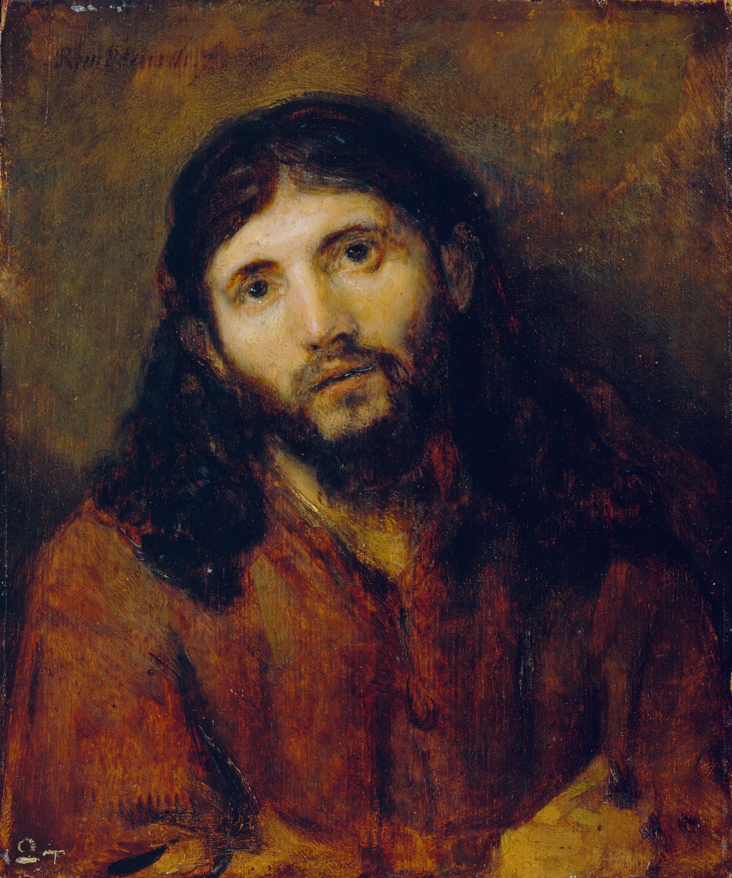 Cristo, c.164850 (óleo sobre painel de carvalho) de Rembrandt van Rijn