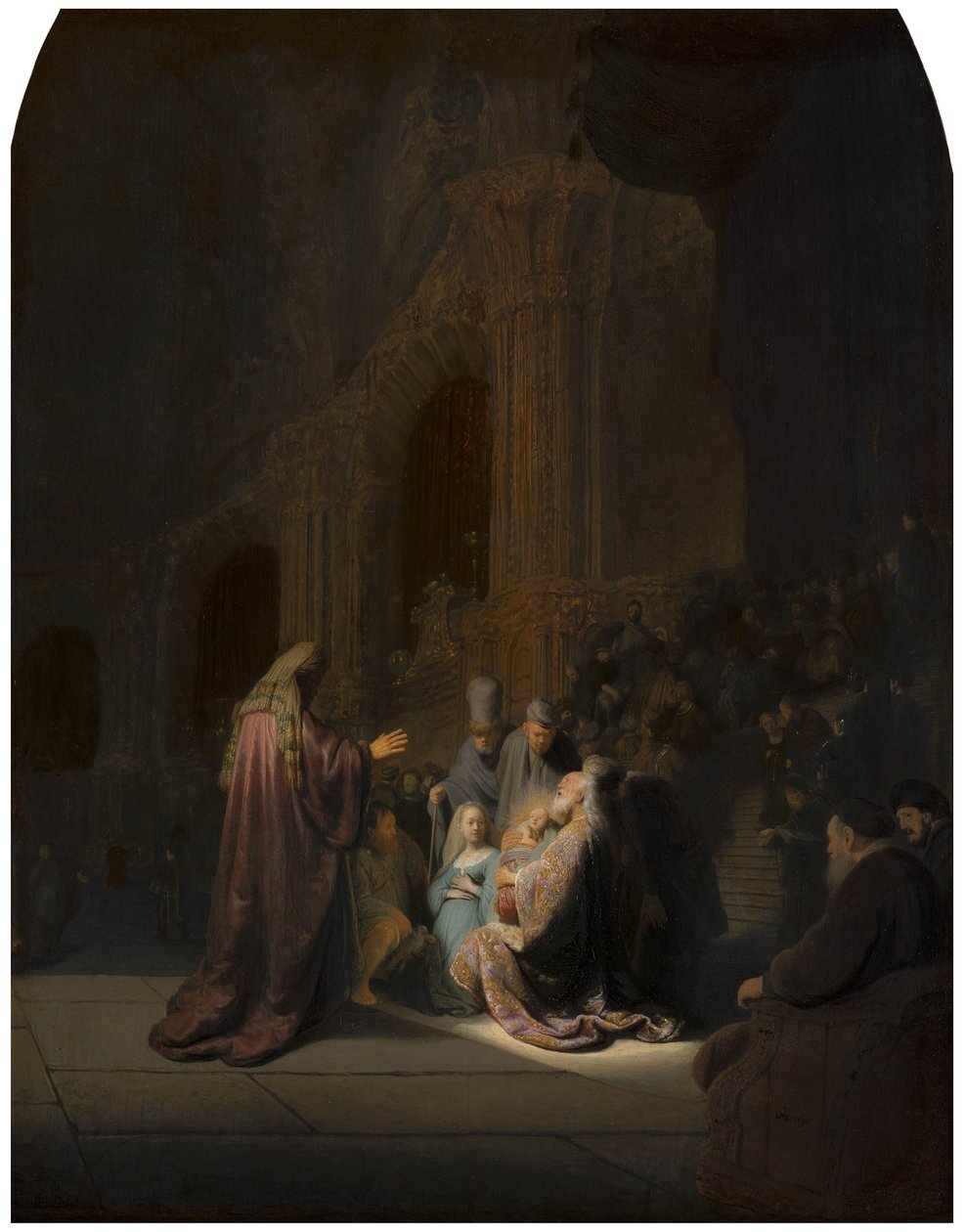 Canção de Louvor de Simeão, 1631 de Rembrandt van Rijn