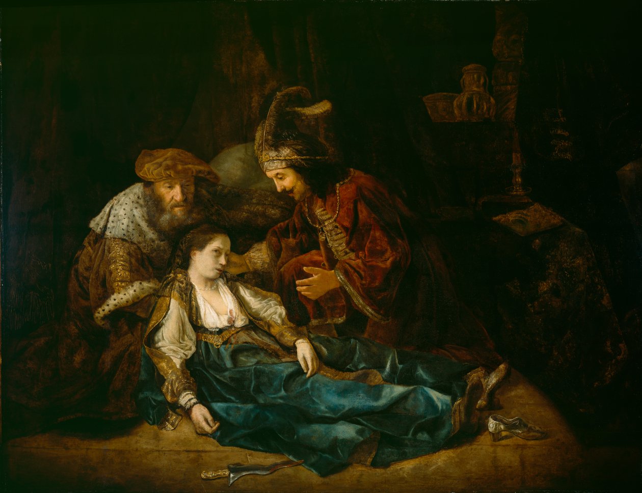 A morte de Lucretia, meados dos anos 1640 de Rembrandt van Rijn