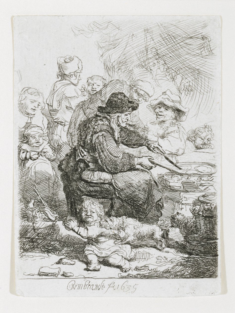 A mulher da panqueca, 1635 de Rembrandt van Rijn