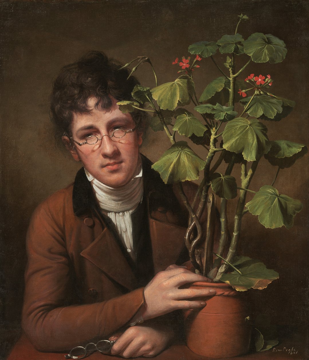 Rubens Peale com um gerânio de Rembrandt Peale