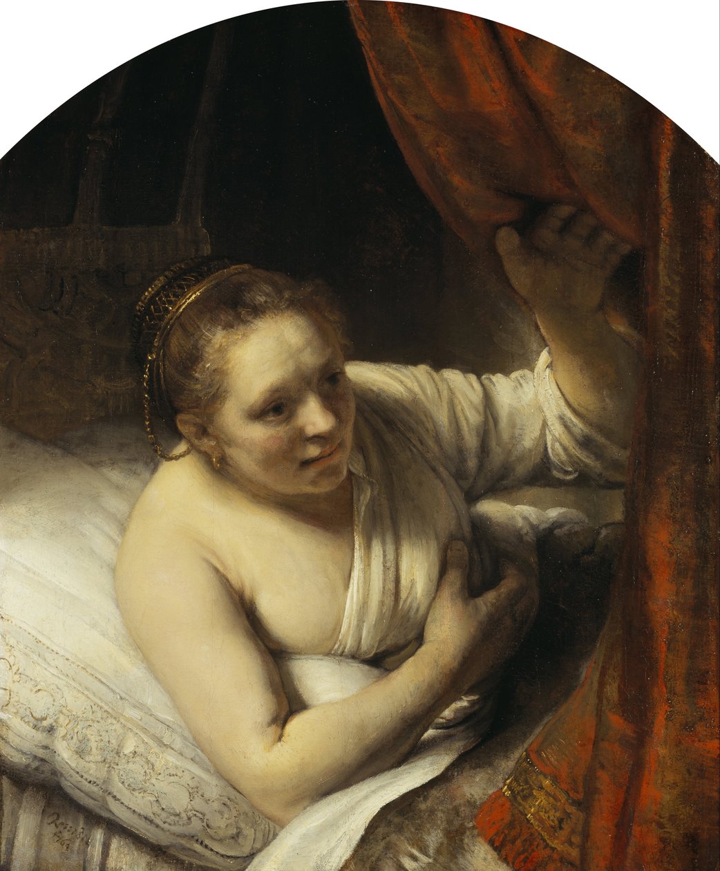 Uma mulher na cama de Rembrandt van Rijn