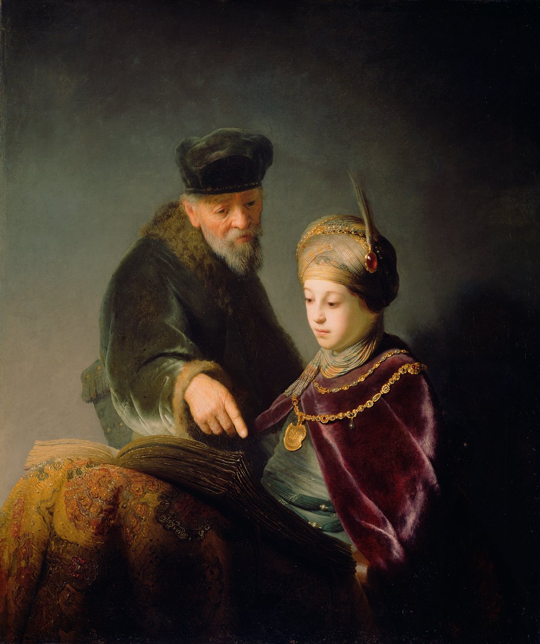 Um jovem estudioso e seu tutor de Rembrandt van Rijn
