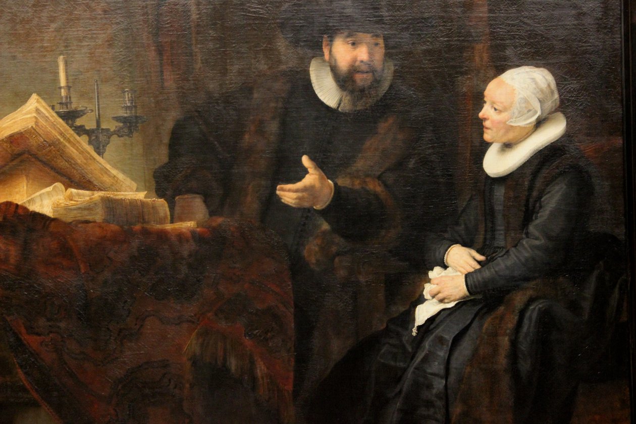 Anslo em conversa com sua esposa de Rembrandt van Rijn