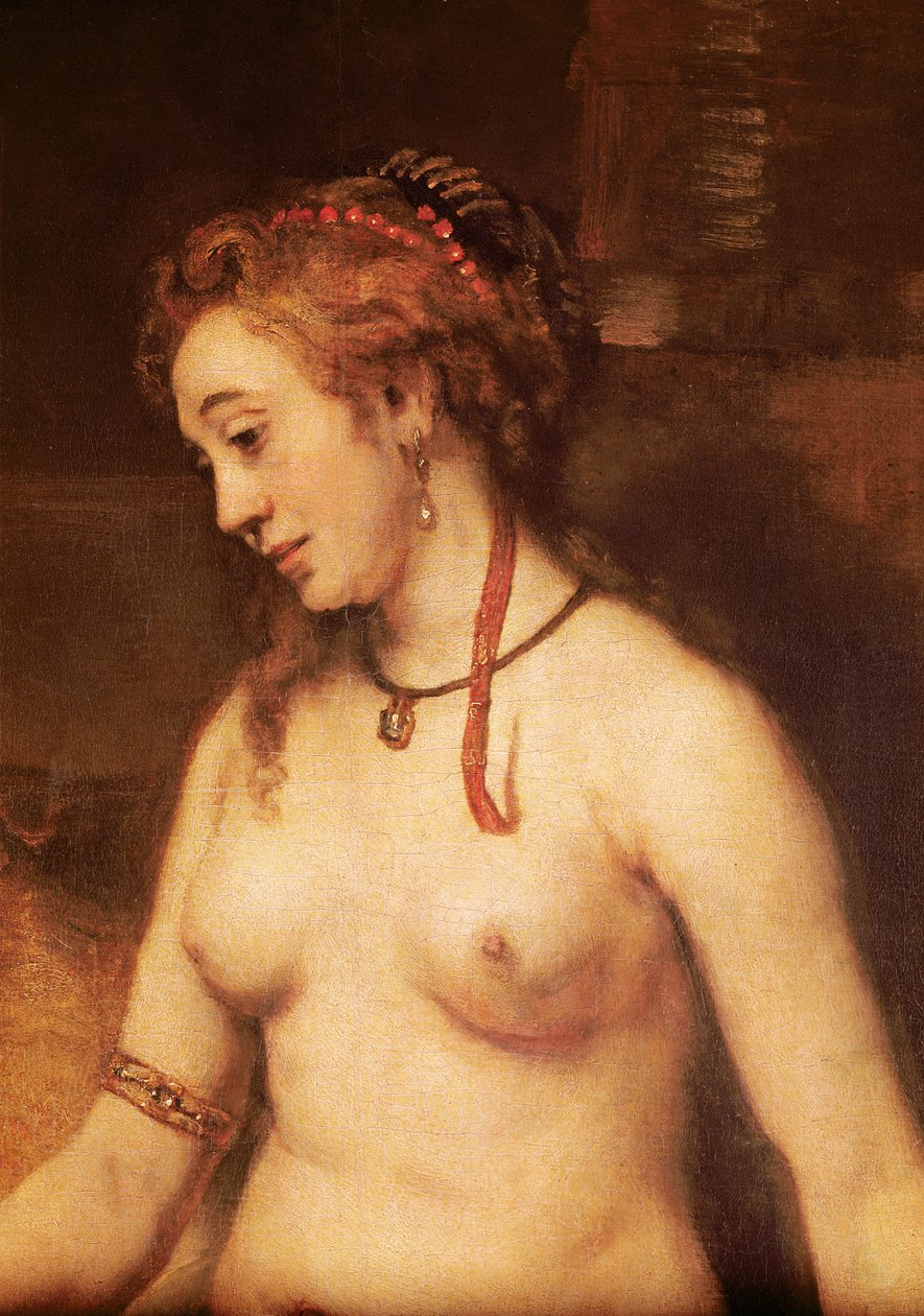 Bathsheba Bathing, 1654 (detalhe de 44593) de Rembrandt van Rijn