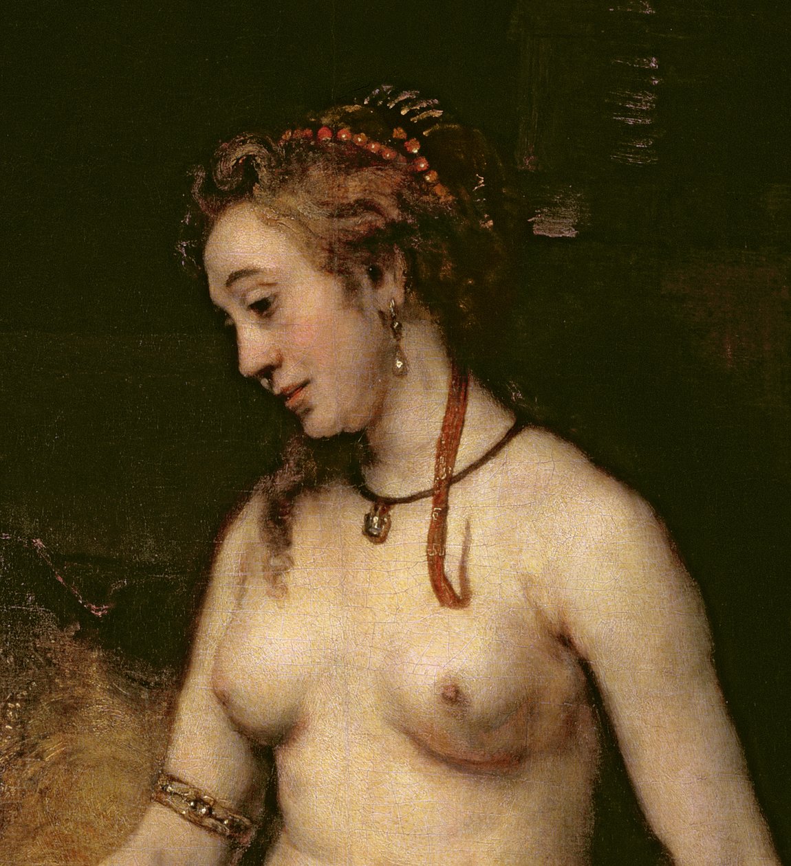 Bathsheba Bathing, 1654 (detalhe de 44593) de Rembrandt van Rijn
