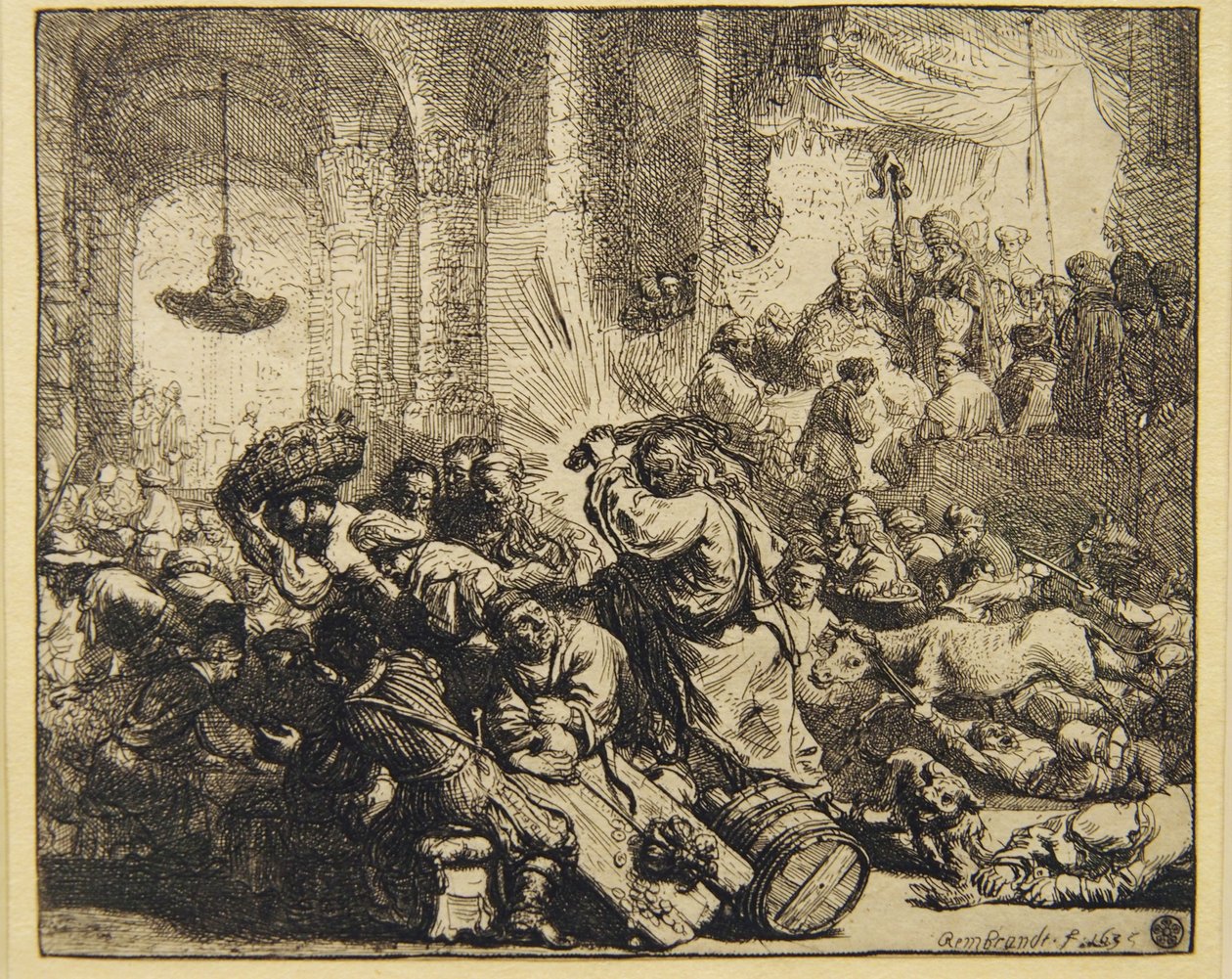 Cristo leva os cambistas para fora do templo de Rembrandt van Rijn