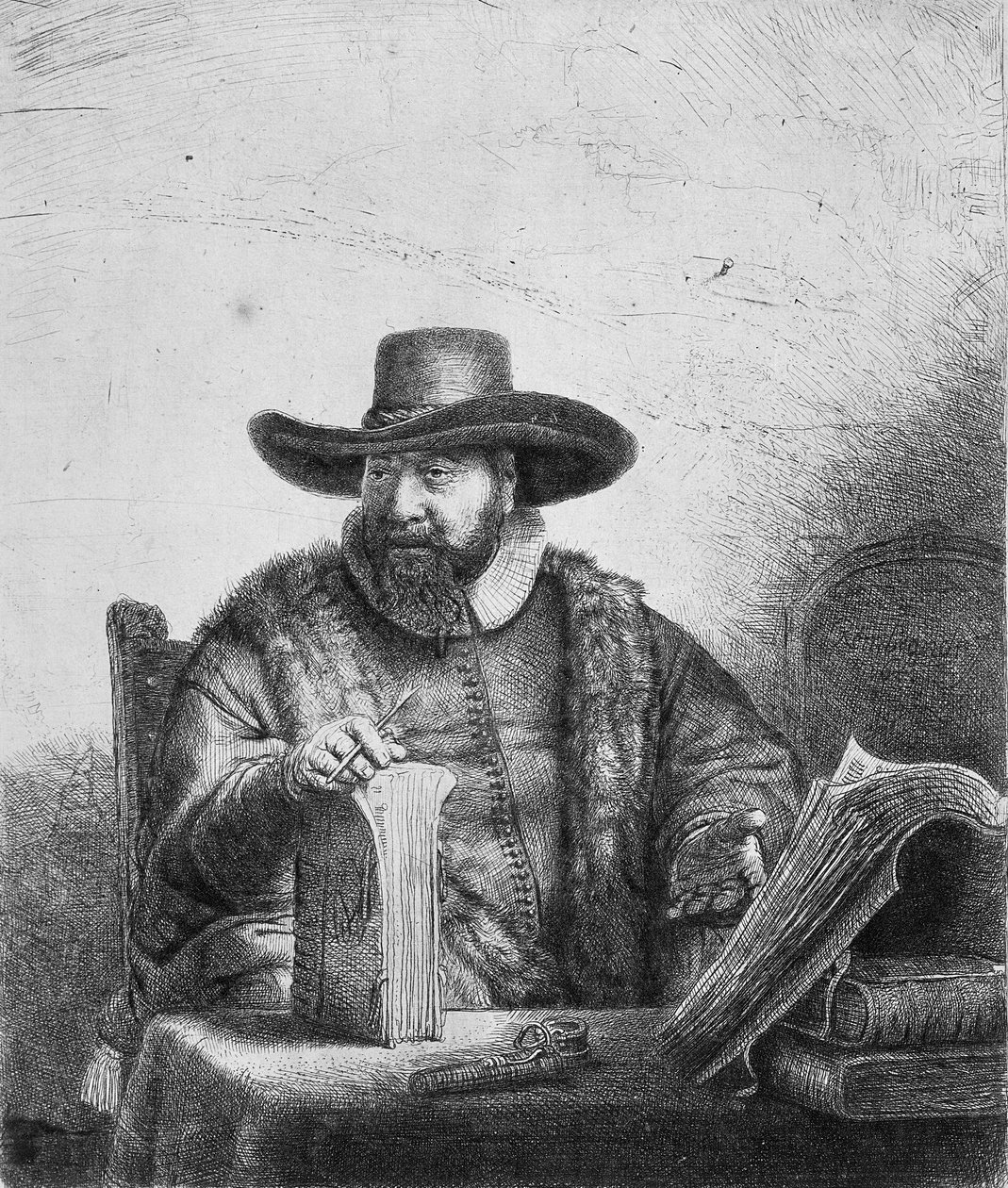 Cornelius Claesz Anslo (1592-1646) 1640 (ver 242867) de Rembrandt van Rijn