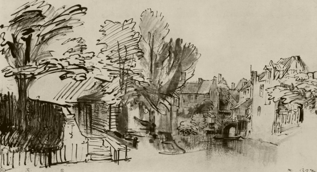 O Singel em Amersfoort de Rembrandt van Rijn
