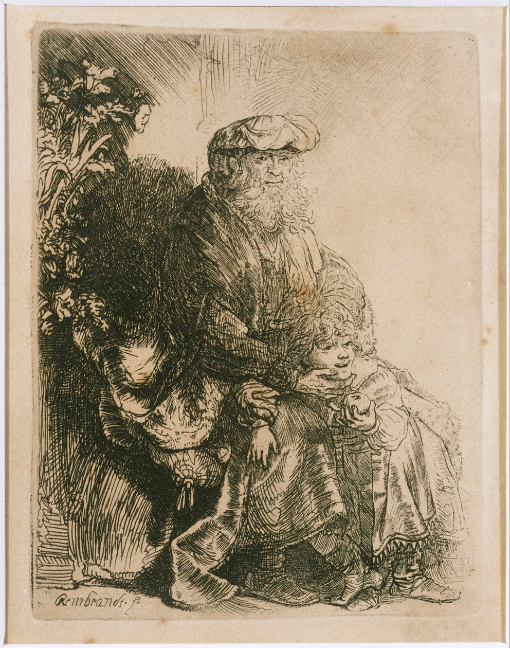 Jacob Caressing Benjamin de Rembrandt van Rijn