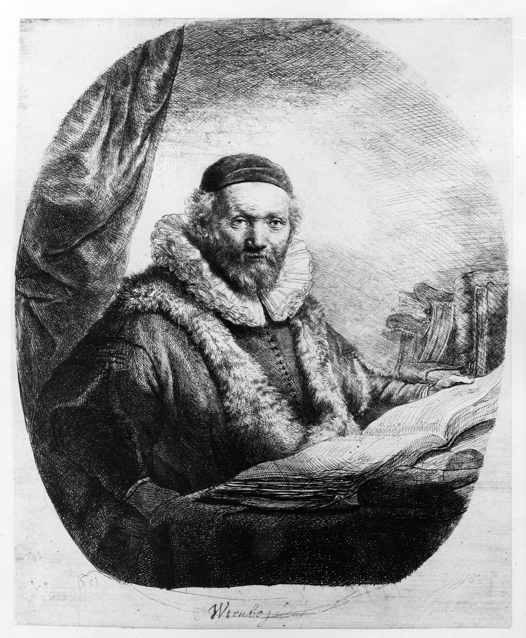 Jan Uytenbogaert, Pregador dos Remonstrantes, 1635 de Rembrandt van Rijn