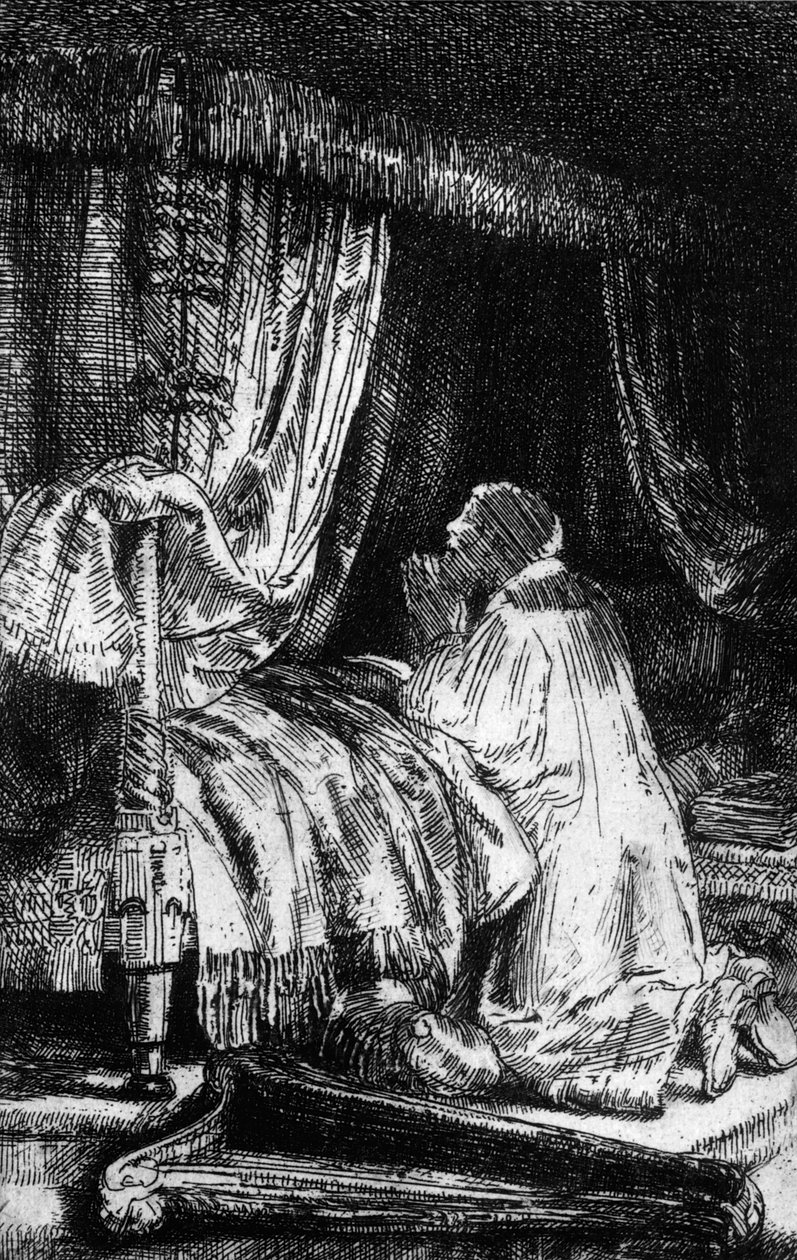 Rei Davi em oração, 1652 de Rembrandt van Rijn