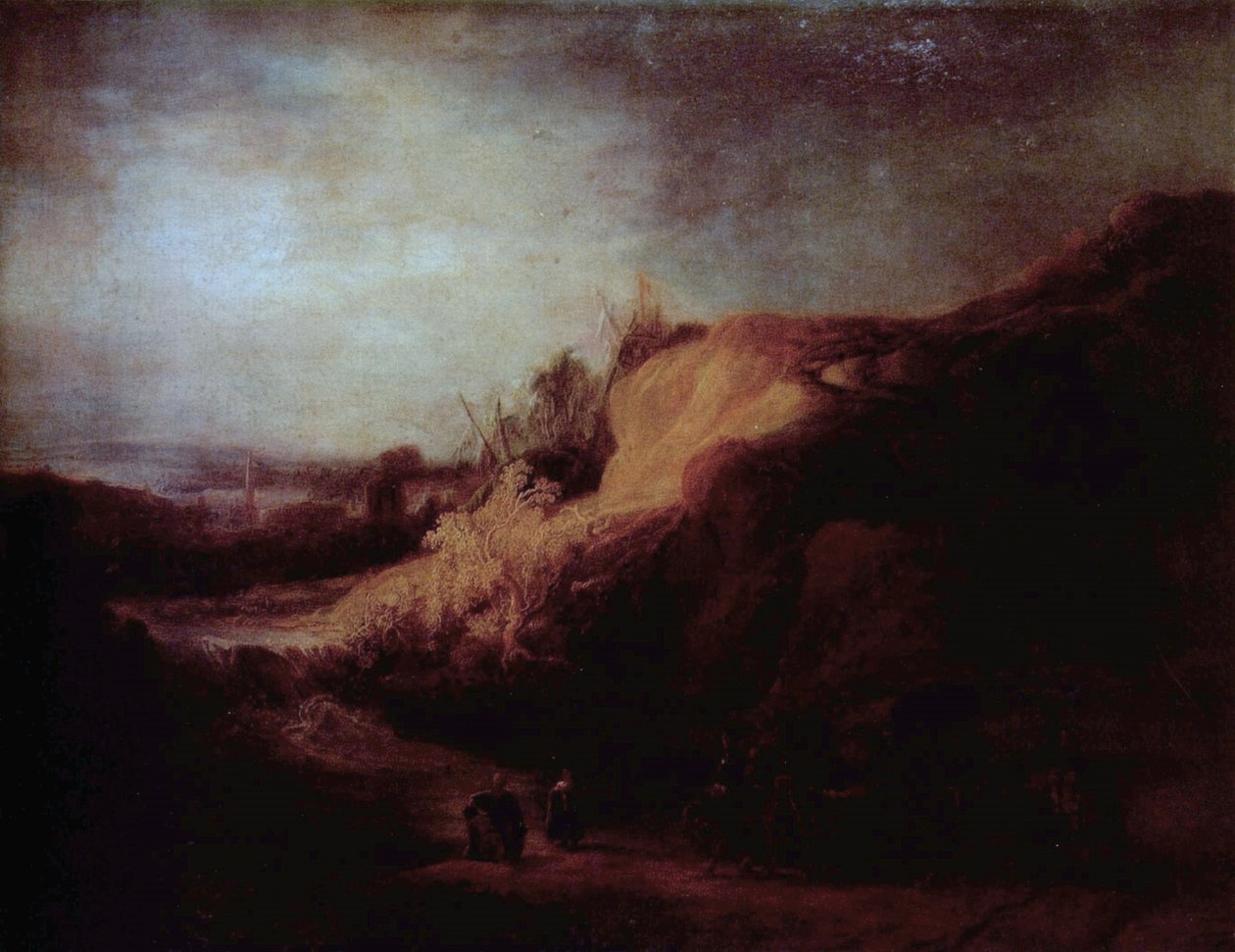 Paisagem com o Baptismo do Eunuco de Rembrandt van Rijn