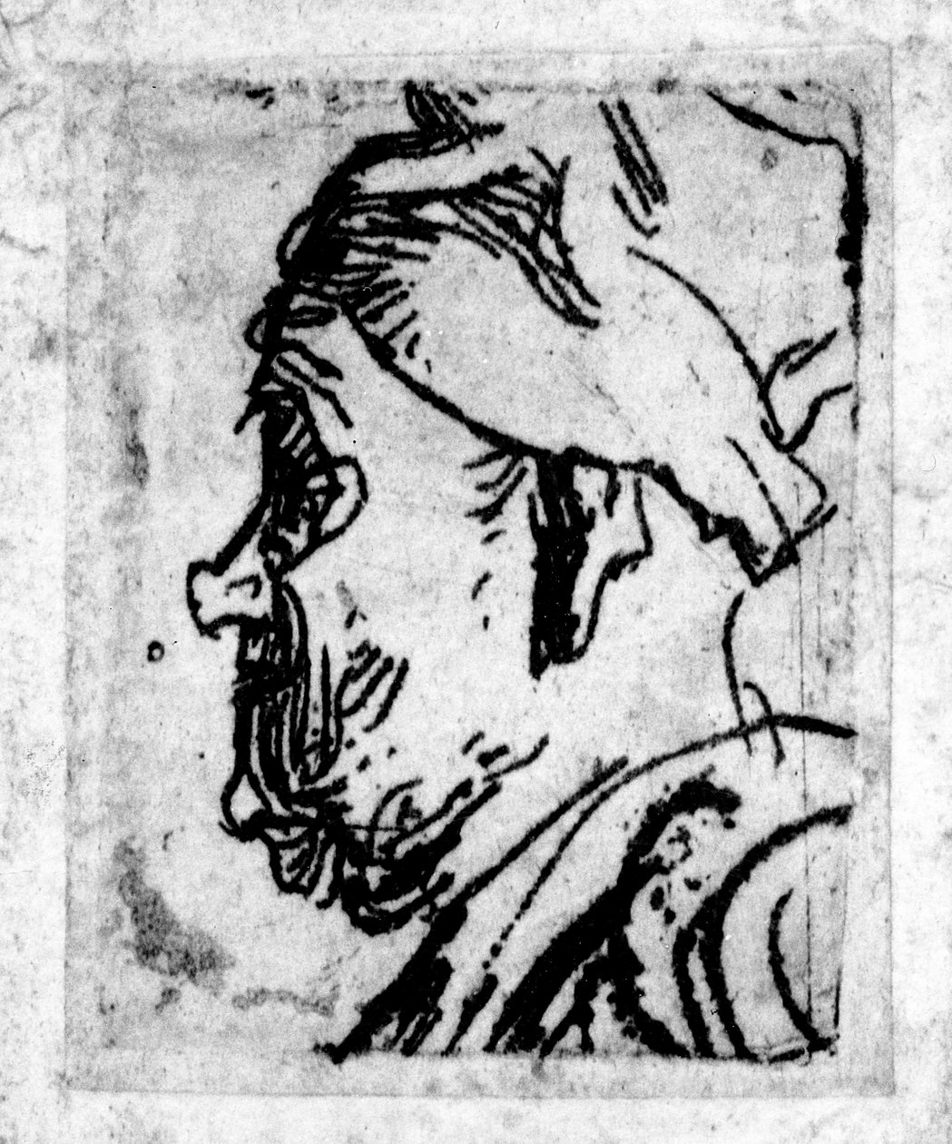 Velho homem com um nariz arrebitado, c.1629 de Rembrandt van Rijn