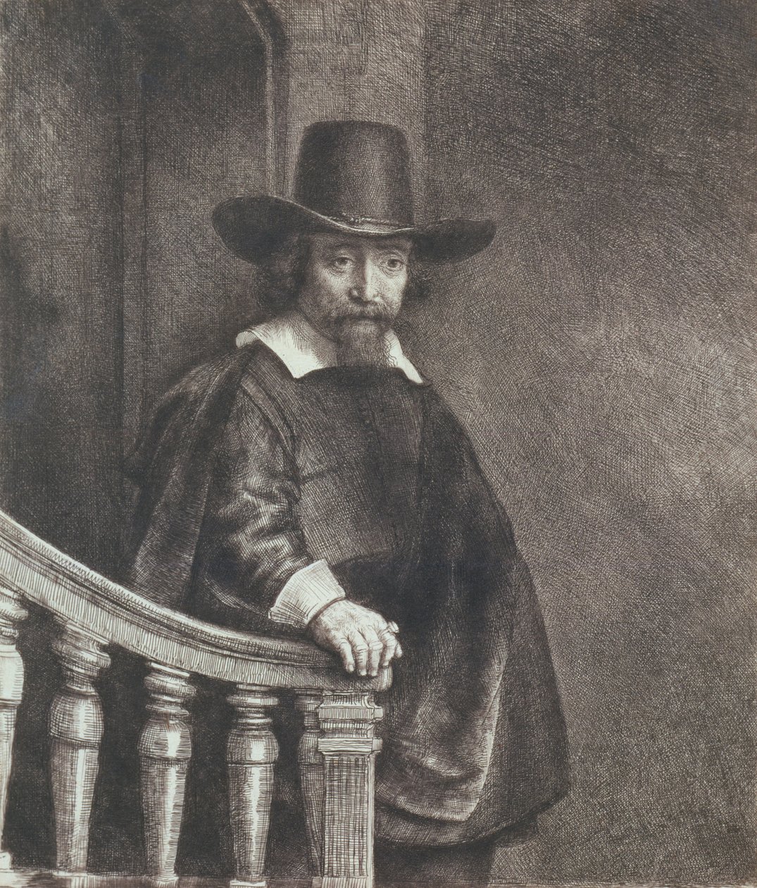 Retrato de Ephraim Bueno, Médico de Rembrandt van Rijn