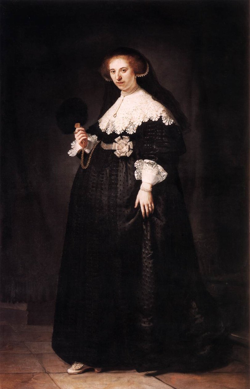 Retrato, de, oopjen coppit de Rembrandt van Rijn