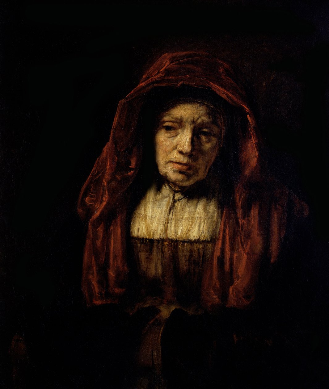 Retrato de uma mulher velha de Rembrandt van Rijn