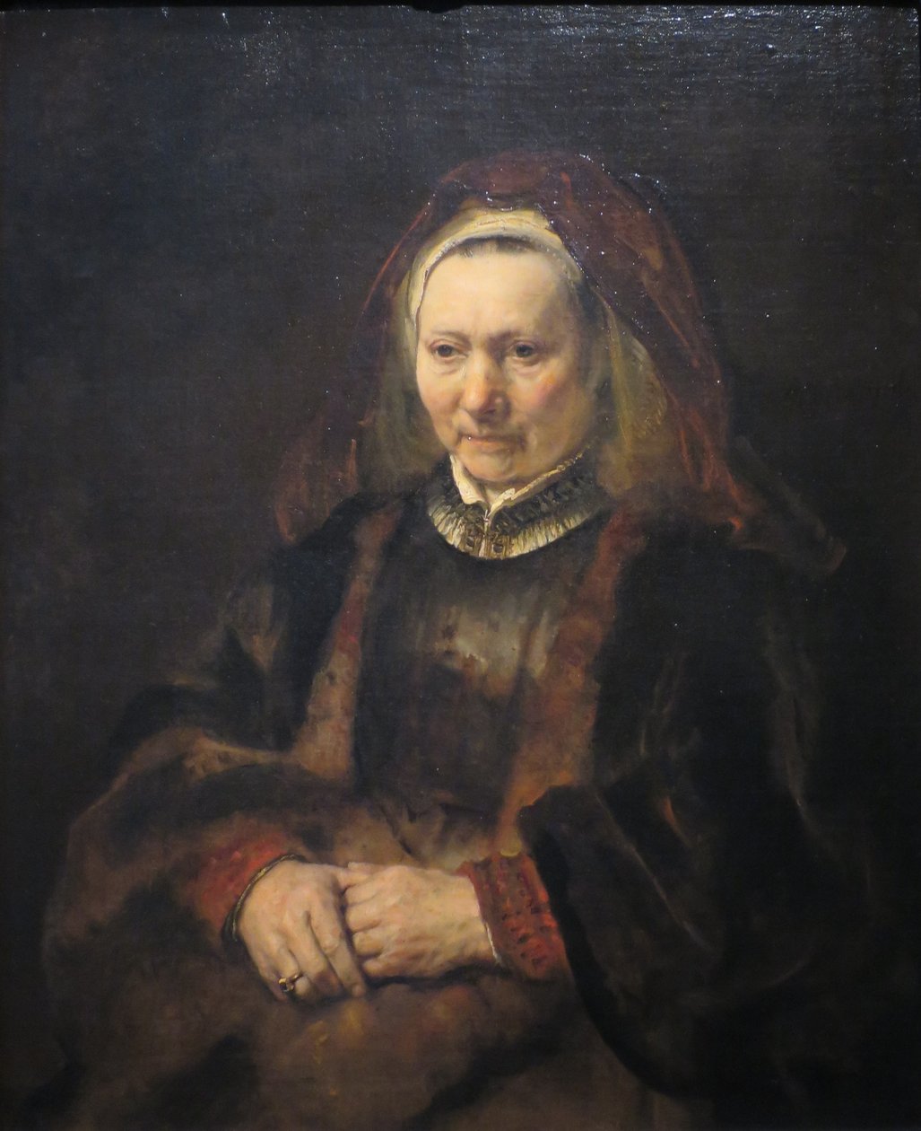 Retrato de uma mulher velha de Rembrandt van Rijn
