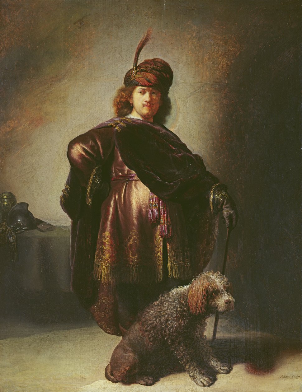 Auto-retrato em traje oriental, 1631 de Rembrandt van Rijn