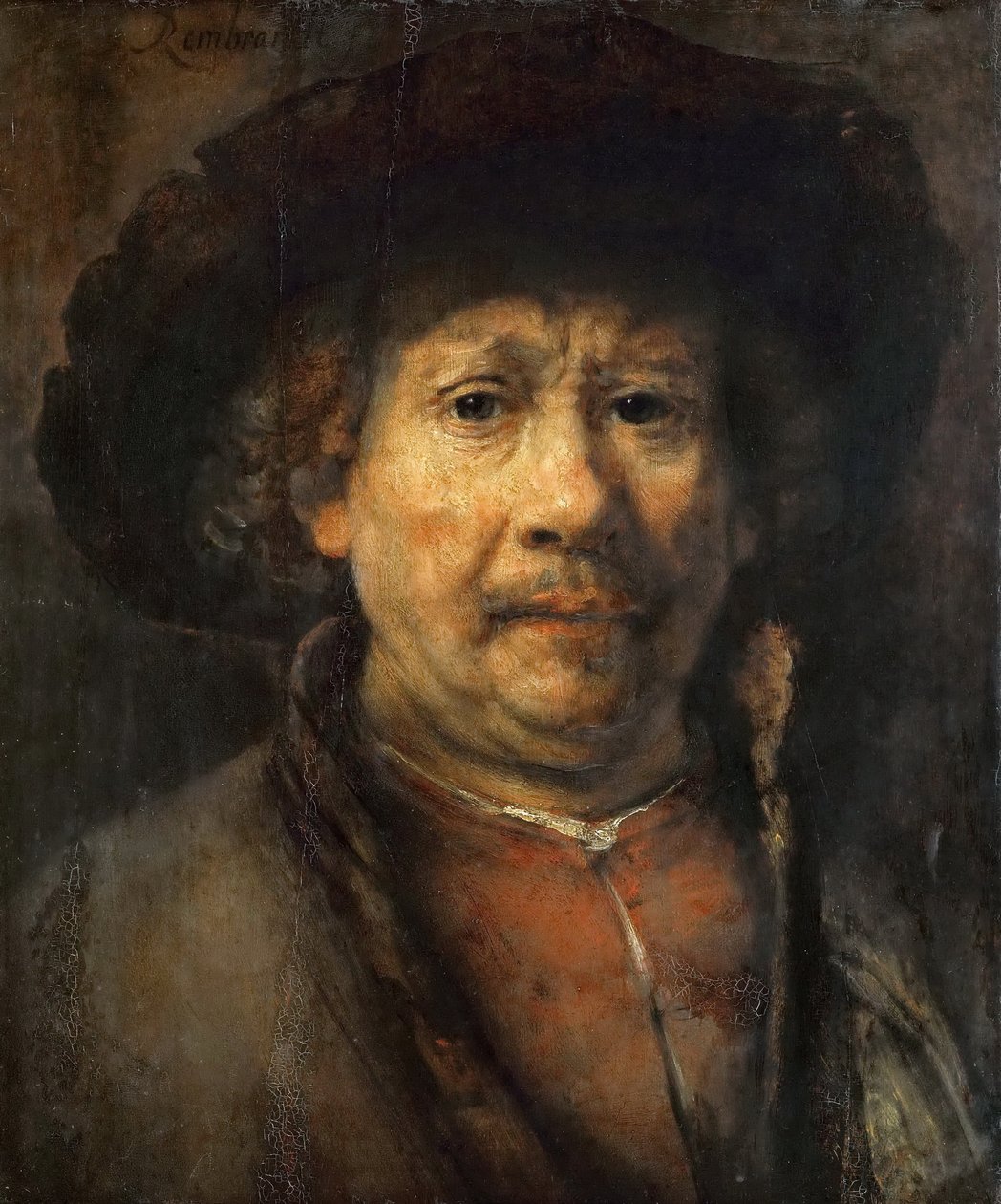 Auto-retrato com boina de Rembrandt van Rijn