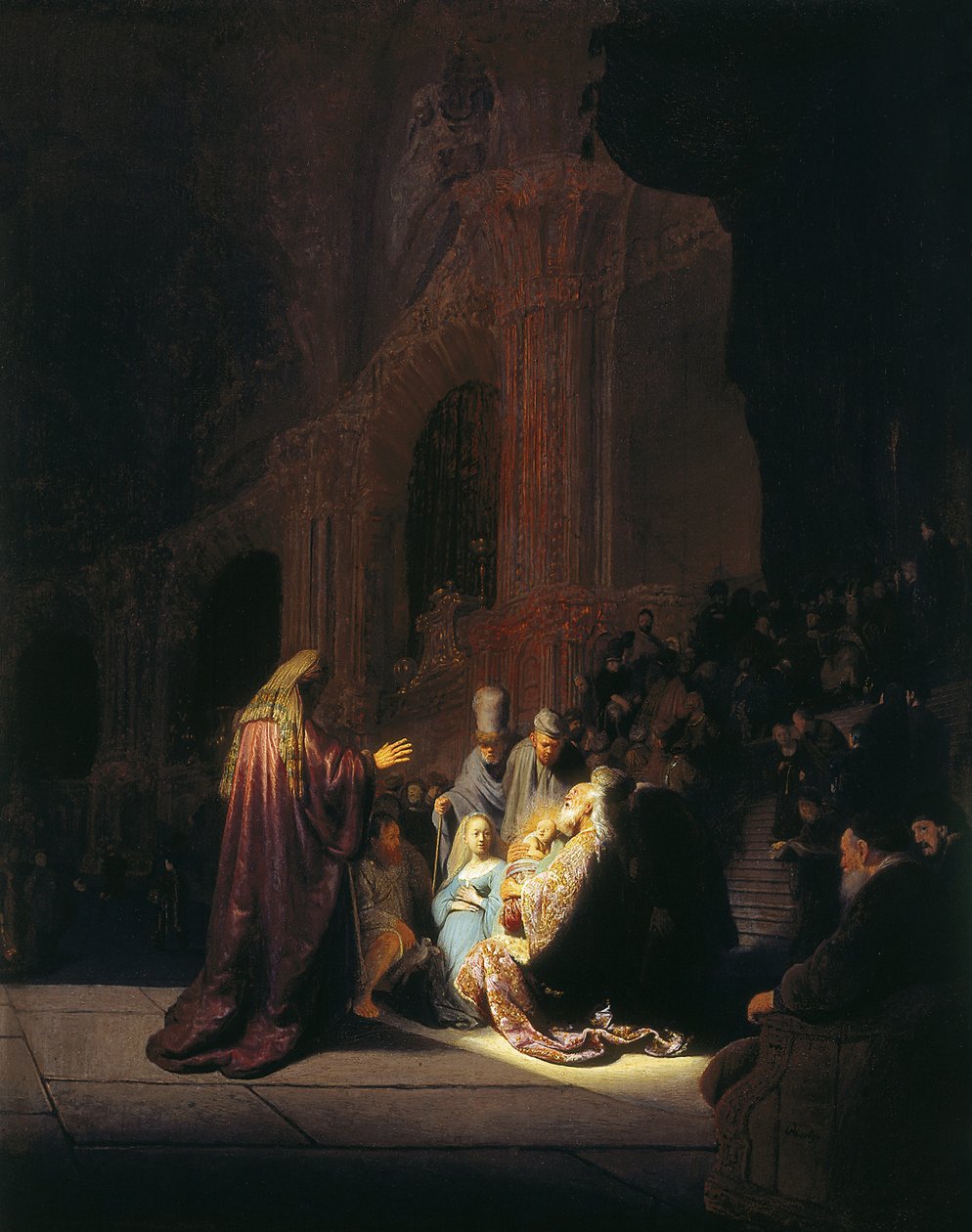 Canção de louvor de Simeão de Rembrandt van Rijn