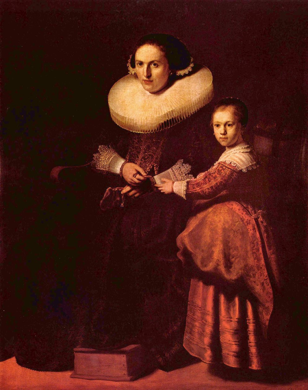 Susanna van Collen e sua filha Anna de Rembrandt van Rijn