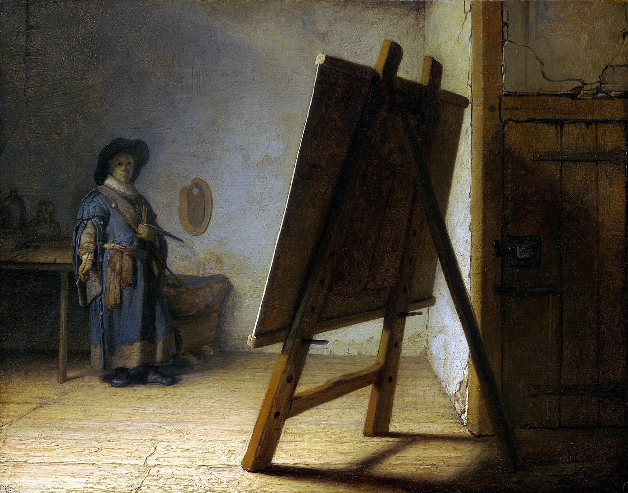 O artista em seu estúdio de Rembrandt van Rijn