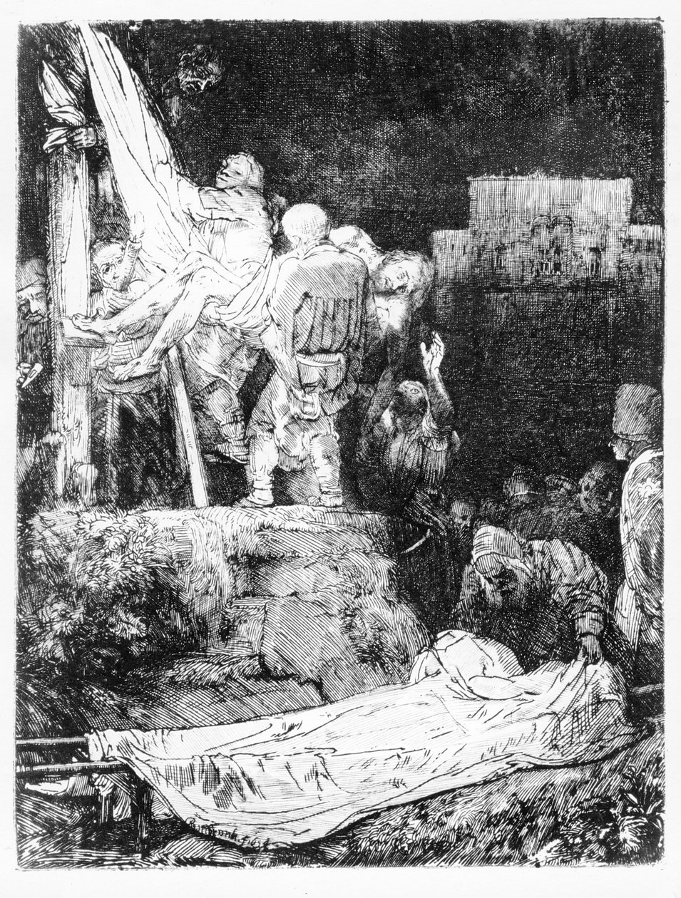 A descida da cruz, 1654 de Rembrandt van Rijn