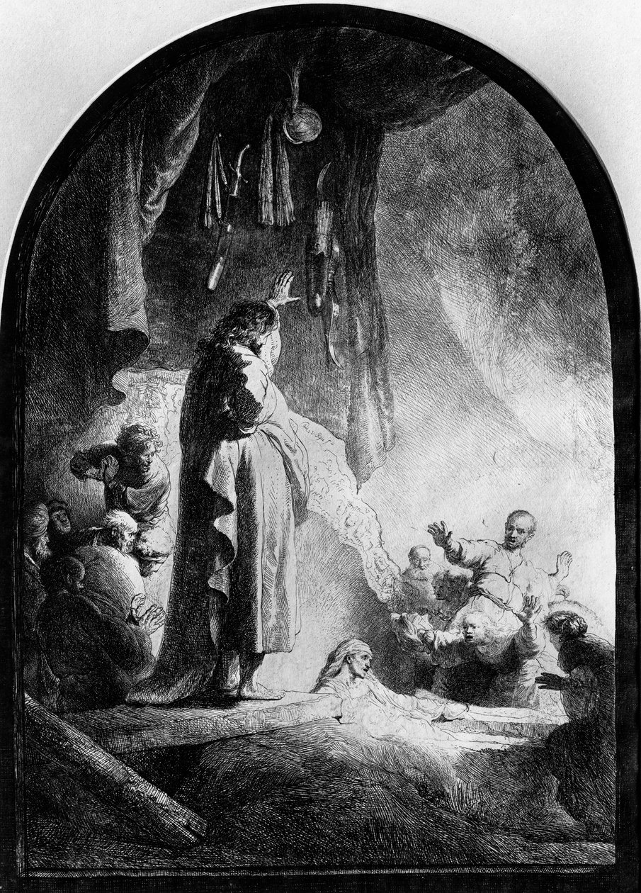 O Grande Levantamento de Lázaro de Rembrandt van Rijn