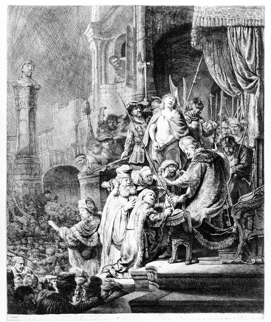O Julgamento de Cristo, c.1636 de Rembrandt van Rijn