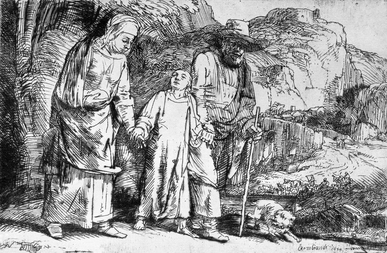 O retorno do Egito, ou Jesus Cristo Retirado do Templo, 1649 de Rembrandt van Rijn