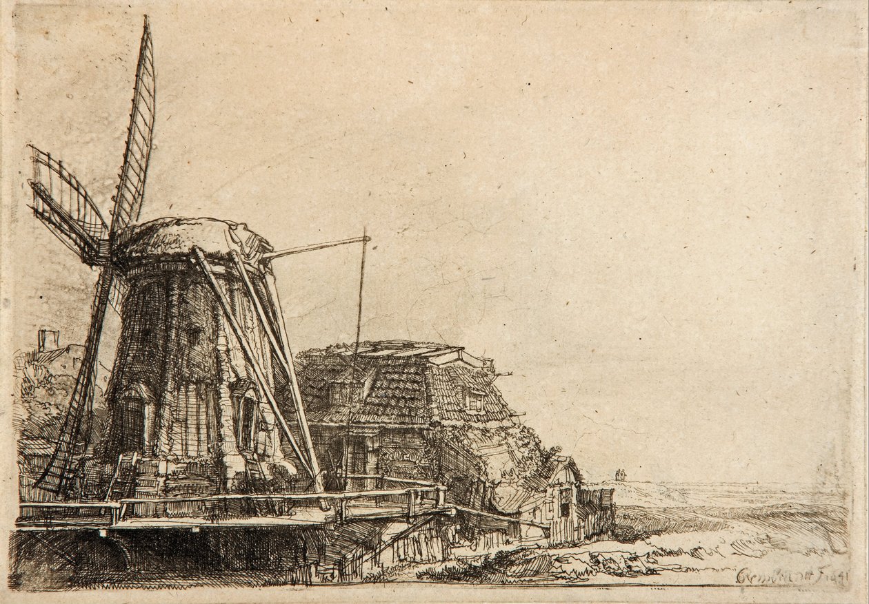 O moinho de vento de Rembrandt van Rijn