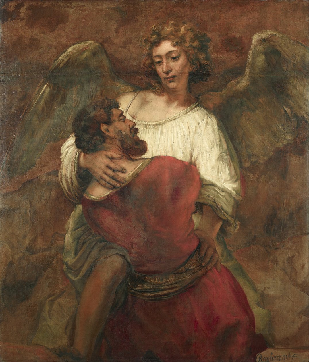Jacob em luta com o anjo de Rembrandt