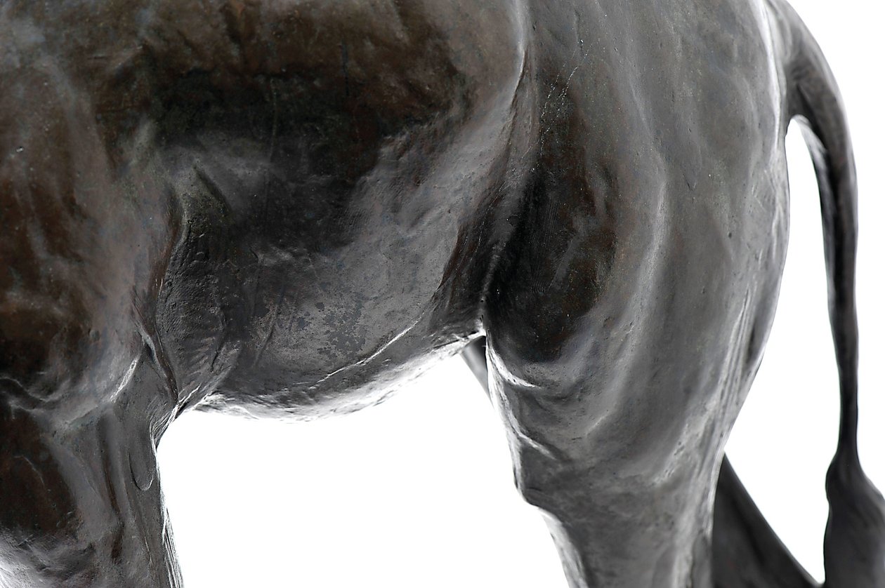 Grande girafa com cabeça abaixada, modelado em 1909-10, fundido antes de 1913 (bronze) (ver também 3084917-43) de Rembrandt Bugatti