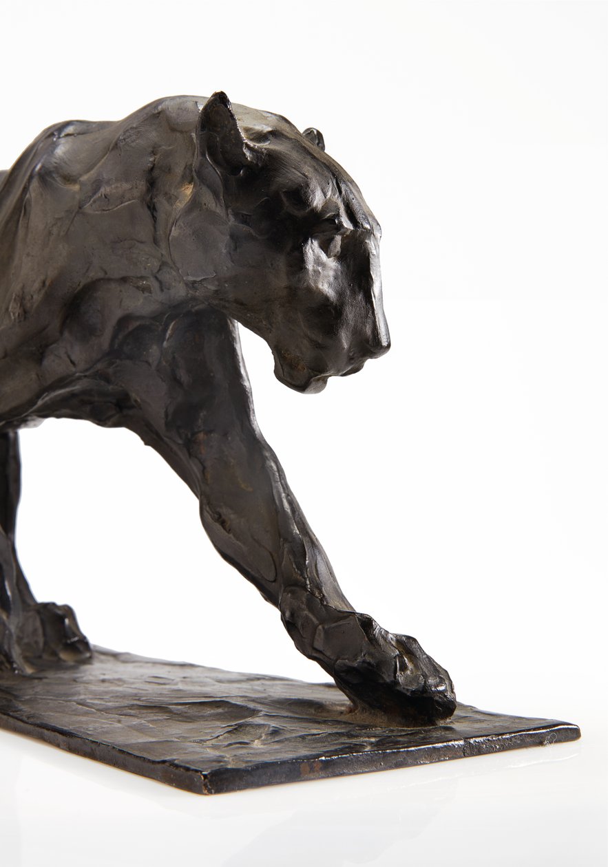 Panther walking, perna traseira levantada, c.1904 (bronze patinado) de Rembrandt Bugatti