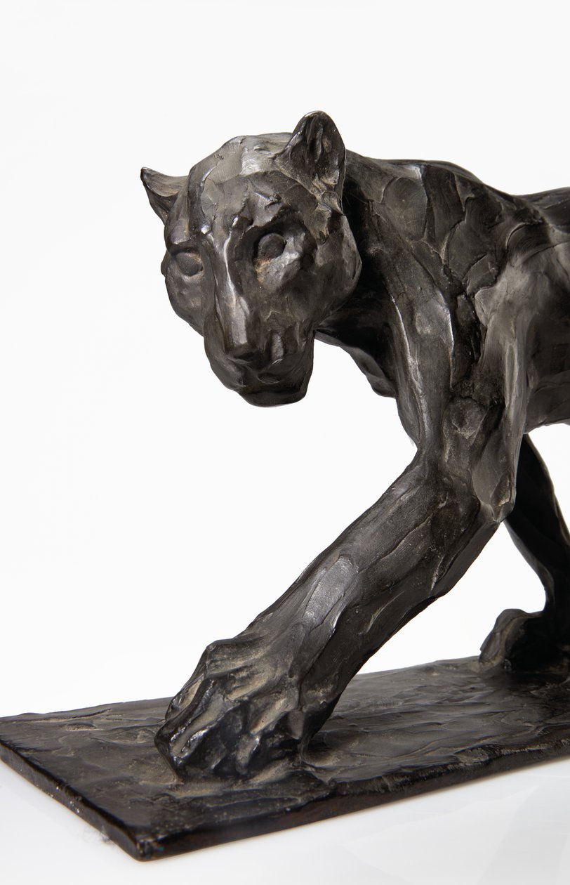 Panther walking, perna traseira levantada, c.1904 (bronze patinado) de Rembrandt Bugatti