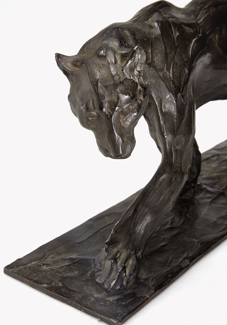 Panther walking, perna traseira levantada, c.1904 (bronze patinado) de Rembrandt Bugatti