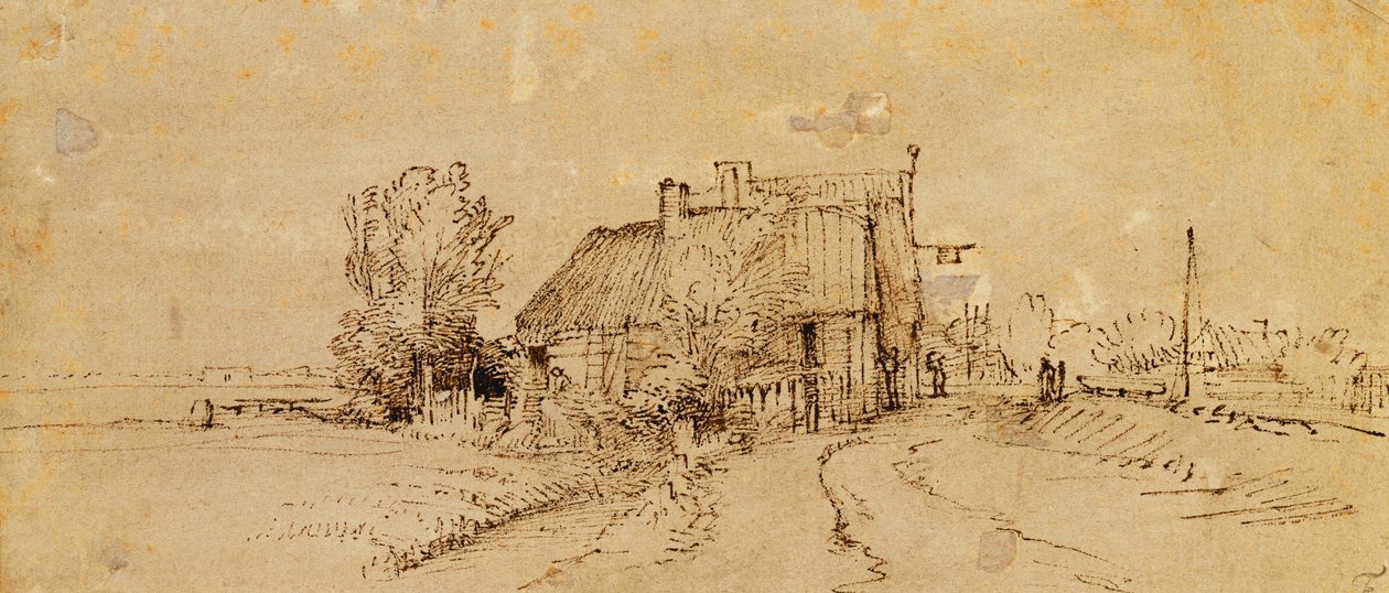 Uma pousada à beira da estrada, de Rembrandt van Rijn