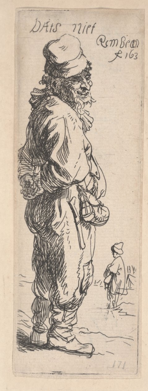 Mendigo respondendo de Rembrandt van Rijn