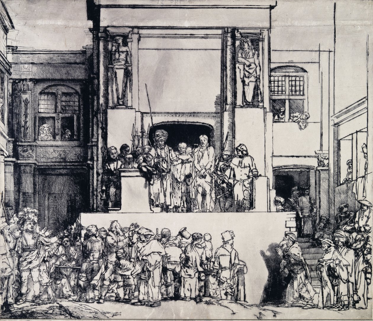 Cristo apresentado ao povo, 1655 de Rembrandt van Rijn