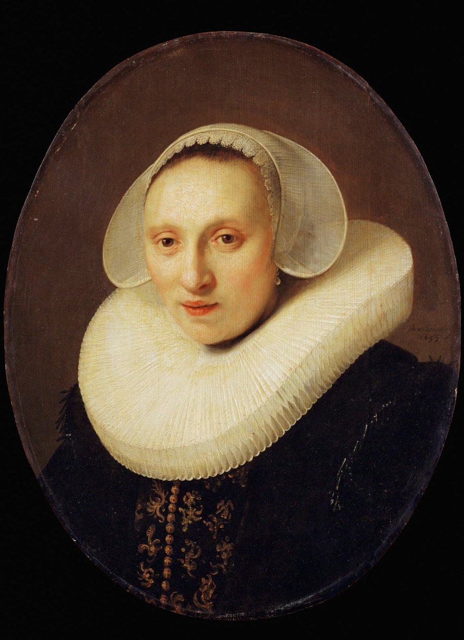 Cornélia, Pronck, esposa de Albert Cuyper, marchand, de 33 anos ... de Rembrandt Harmensz. van Rijn