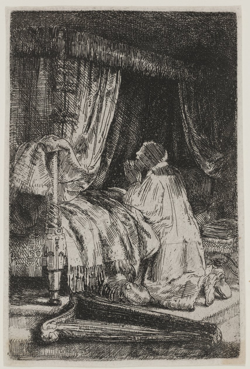 David em oração de Rembrandt van Rijn